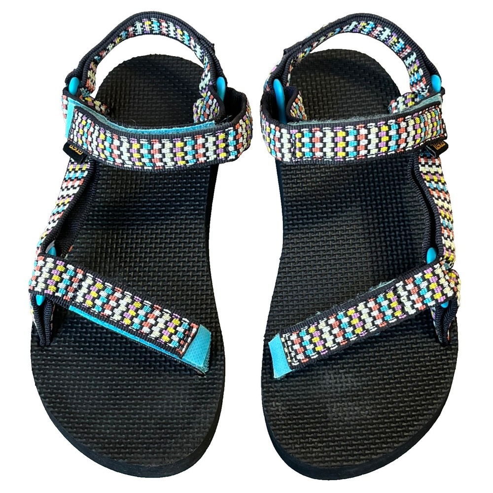Teva Original Universal Hiking Sandals Dot Matrix Black Multi Womens 5 UK 3 EU36
